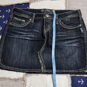 Silver Jeans Dark Blue Mini Skirt
